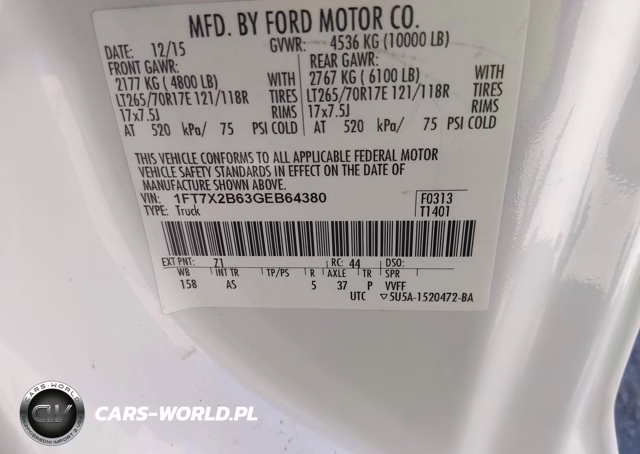 2016 Ford F-250 Xl VIN:1FT7X2B63GEB64380 - 9