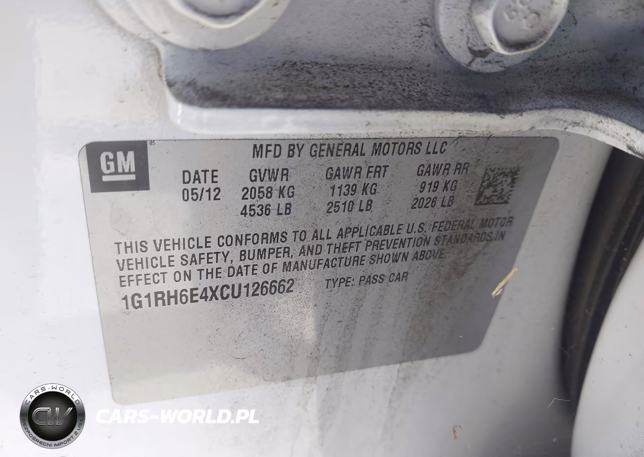 2012 Chevrolet Volt VIN:1G1RH6E4XCU126662 - 9