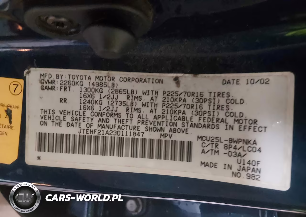 2003 Toyota Highlander Limited V6 VIN:JTEHF21A230111847 - 9