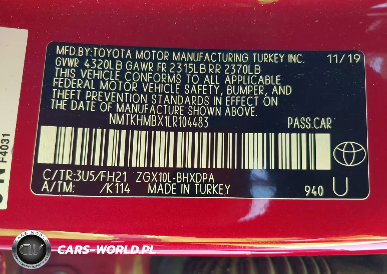 2020 Toyota C-Hr Le VIN:NMTKHMBX1LR104483 - 9