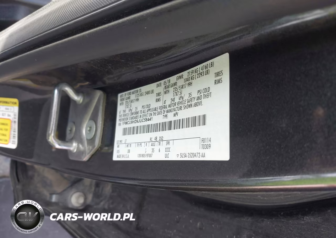 2018 Ford Escape Sel VIN:1FMCU9HD9JUC58441 - 9