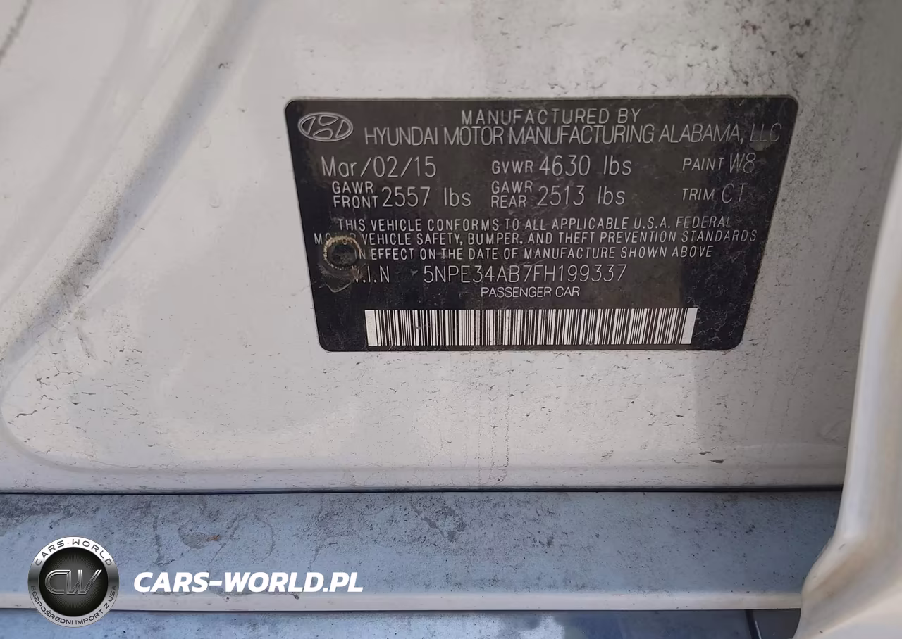 2015 Hyundai Sonata Sport 2.0T VIN:5NPE34AB7FH199337 - 9
