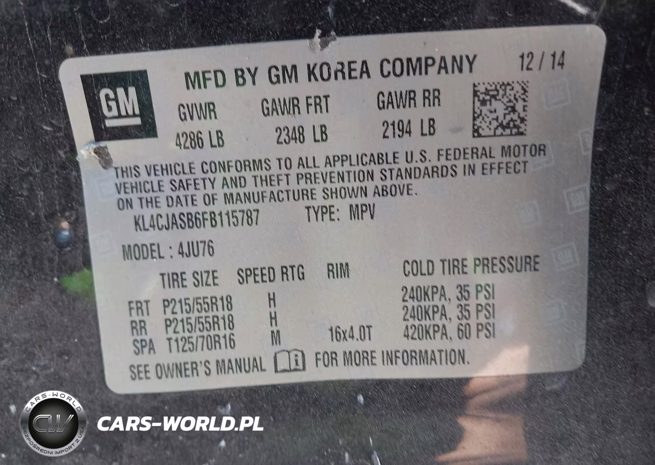 2015 Buick Encore VIN:KL4CJASB6FB115787 - 9