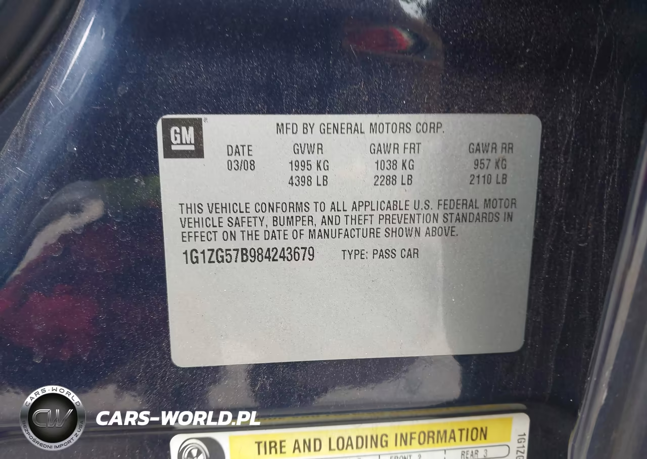 2008 Chevrolet Malibu Ls W-1Ls VIN:1G1ZG57B984243679 - 9