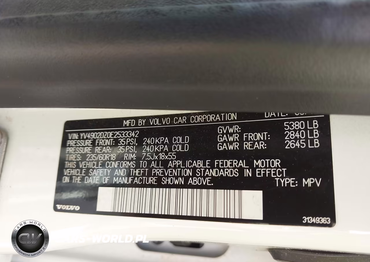 2014 Volvo Xc60 T6 VIN:YV4902DZ0E2533342 - 9