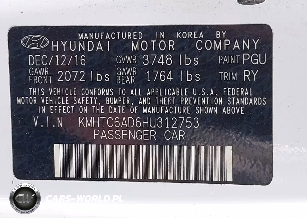 2017 Hyundai Veloster VIN:KMHTC6AD6HU312753 - 9