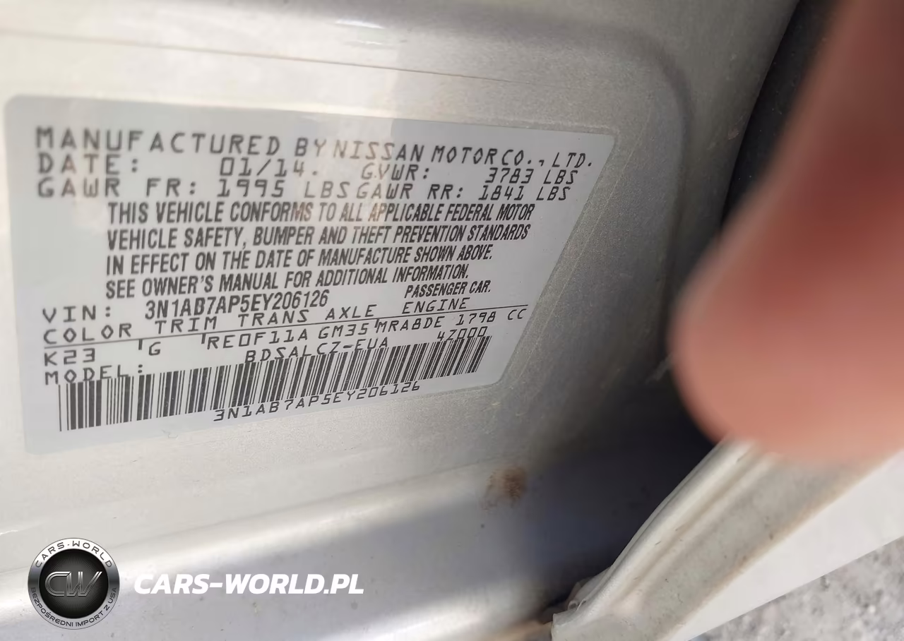 2014 Nissan Sentra S VIN:3N1AB7AP5EY206126 - 9