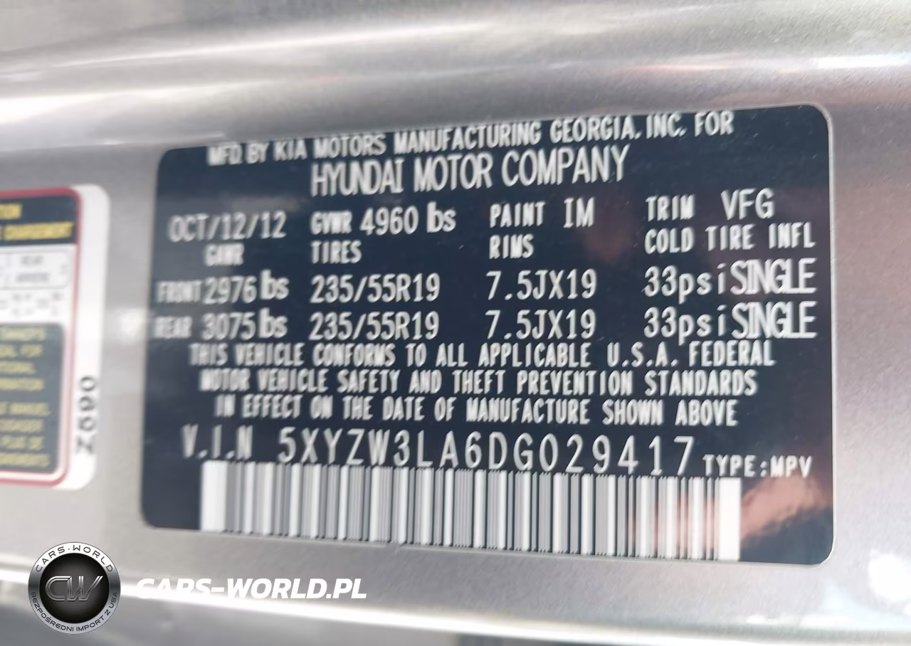 2013 Hyundai Santa Fe Sport 2.0T VIN:5XYZW3LA6DG029417 - 9