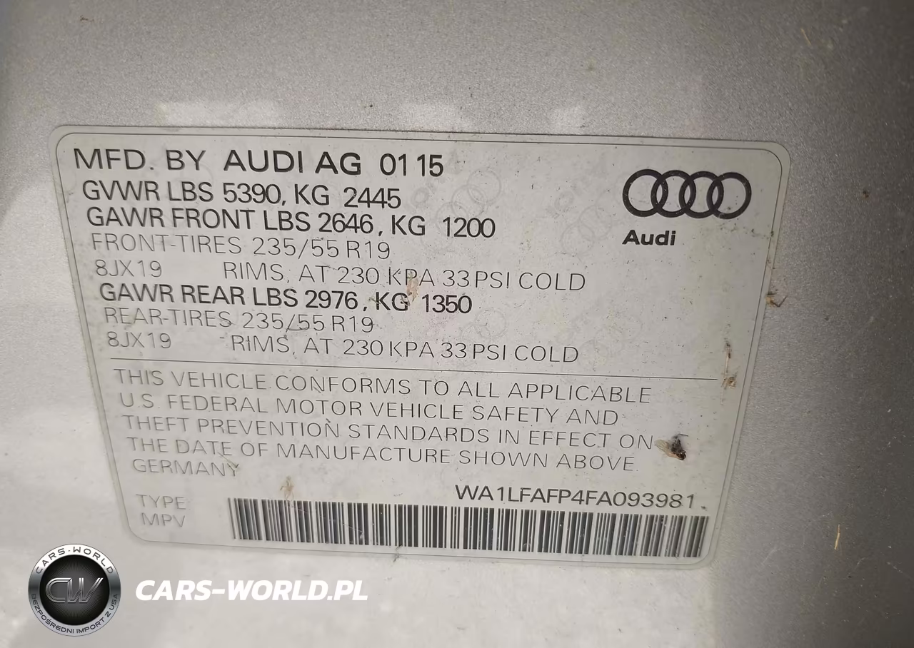 2015 Audi Q5 2.0T Premium VIN:WA1LFAFP4FA093981 - 9