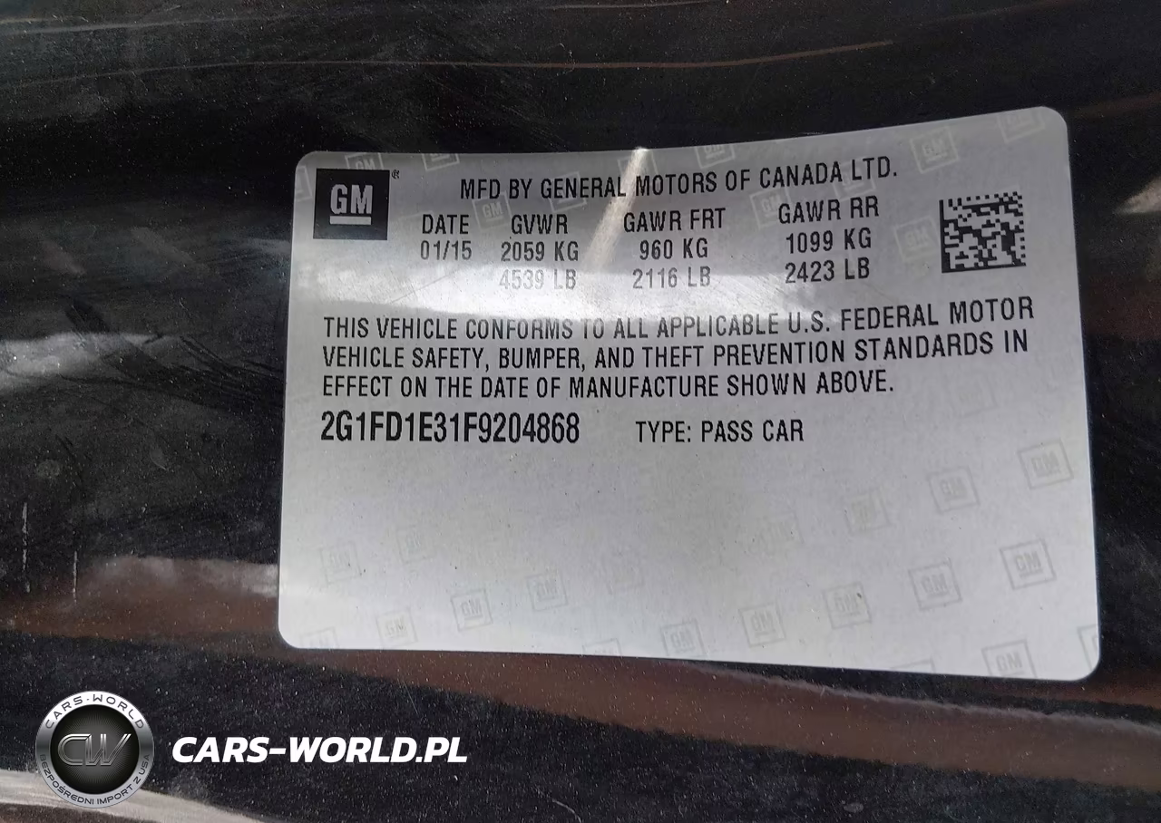2015 Chevrolet Camaro 1Lt VIN:2G1FD1E31F9204868 - 9