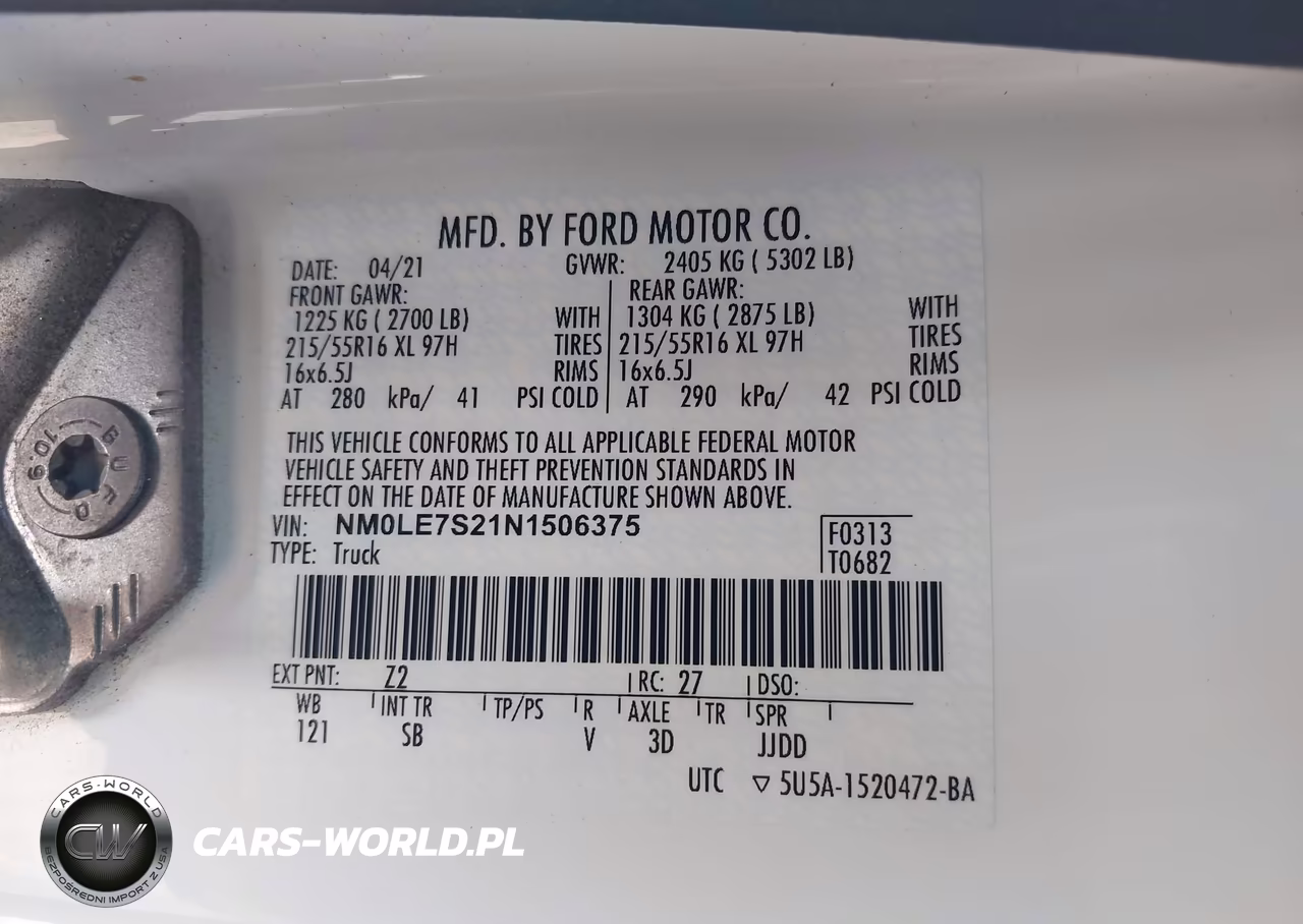 2022 Ford Transit Connect Xl VIN:NM0LE7S21N1506375 - 9