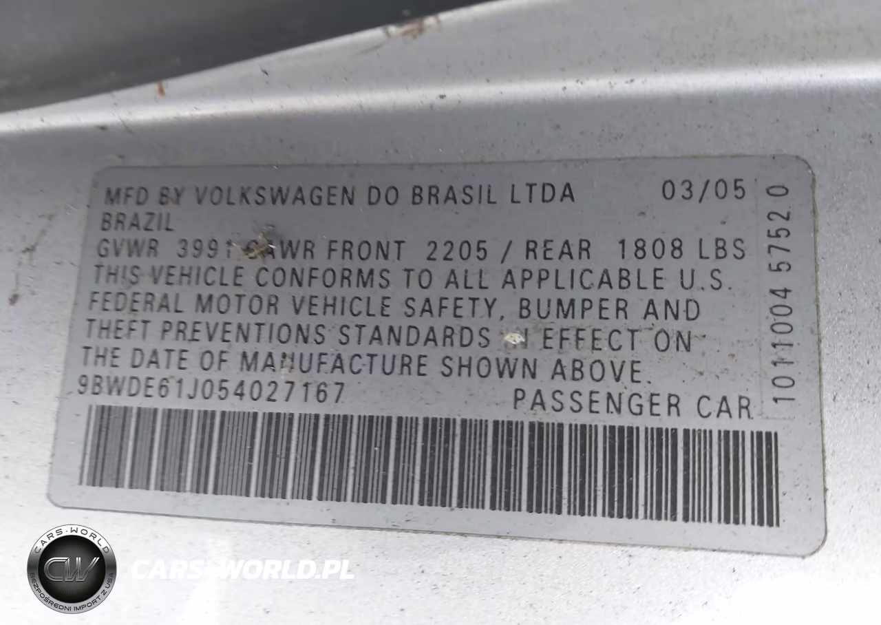 2005 Volkswagen Gti 1.8T VIN:9BWDE61J054027167 - 9