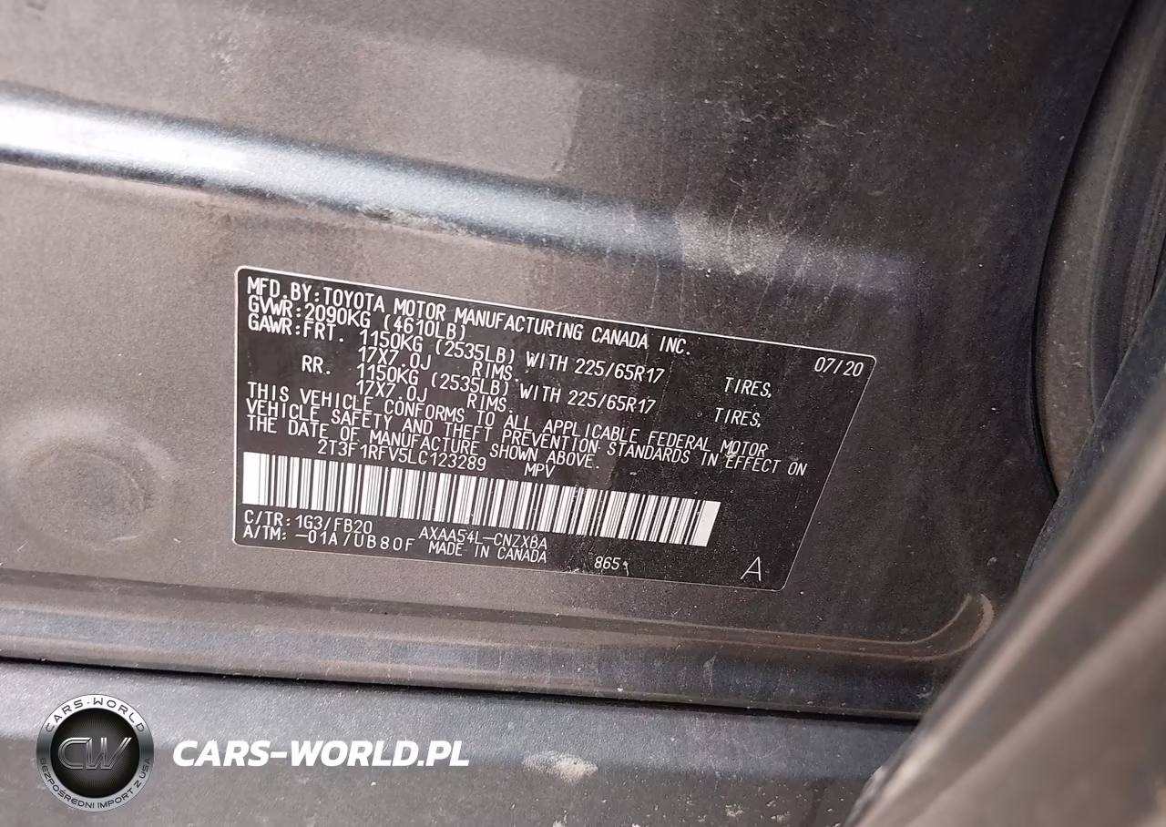 2020 Toyota Rav4 Le VIN:2T3F1RFV5LC123289 - 9