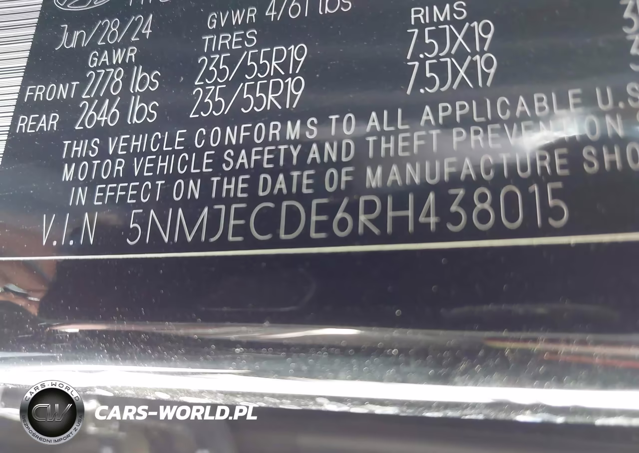2024 Hyundai Tucson Limited VIN:5NMJECDE6RH438015 - 9