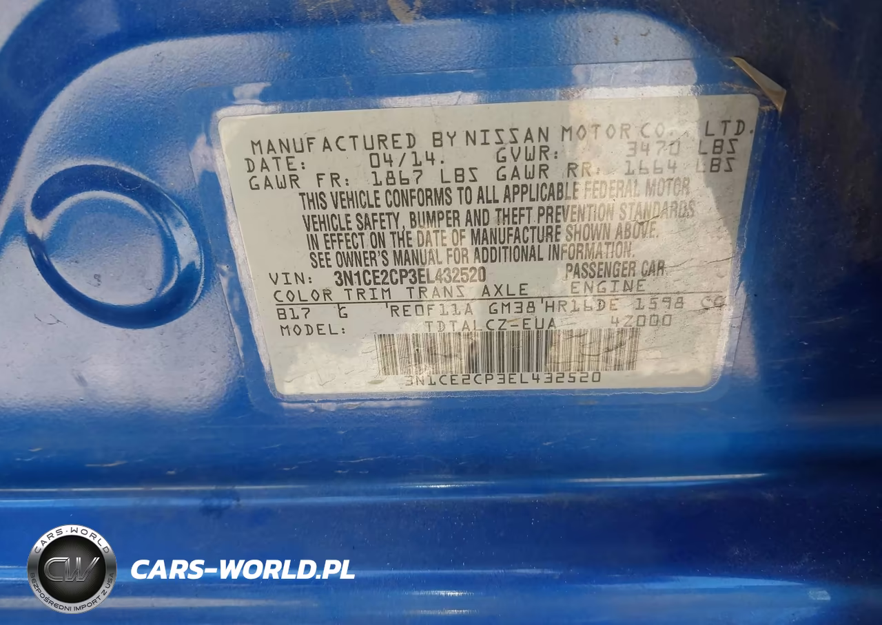 2014 Nissan Versa Note S Plus VIN:3N1CE2CP3EL432520 - 9