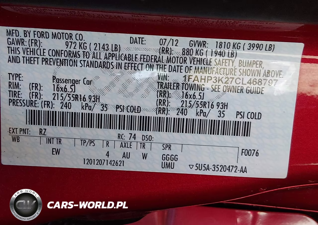 2012 Ford Focus Se VIN:1FAHP3K27CL468797 - 9