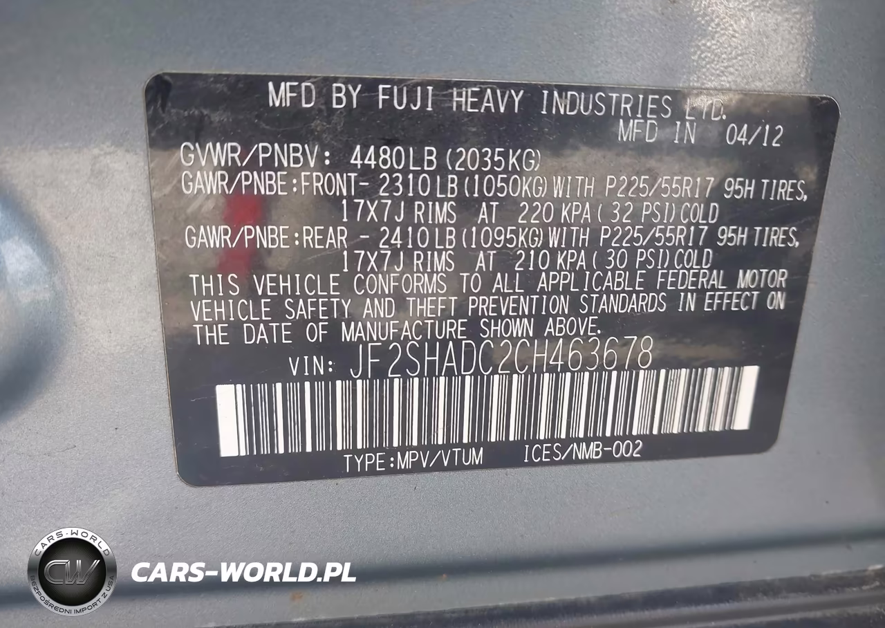 2012 Subaru Forester 2.5X Premium VIN:JF2SHADC2CH463678 - 9
