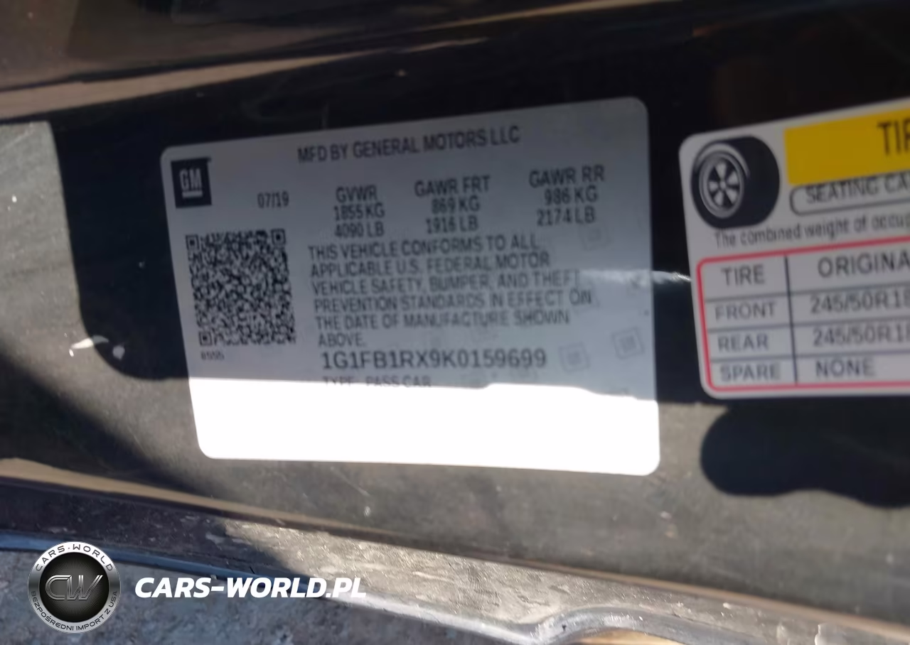 2019 Chevrolet Camaro 1Ls VIN:1G1FB1RX9K0159699 - 9