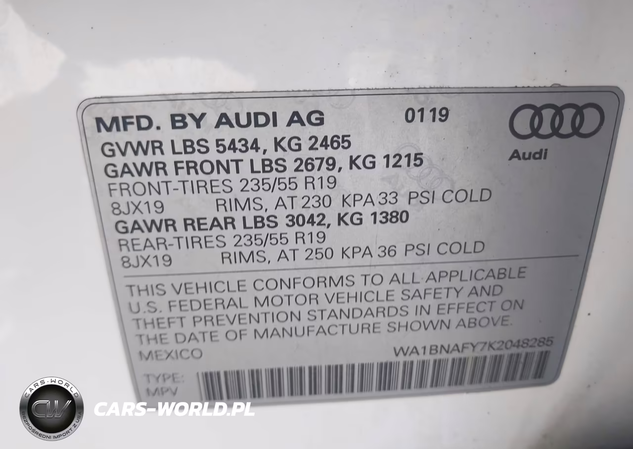 2019 Audi Q5 45 Premium VIN:WA1BNAFY7K2048285 - 9
