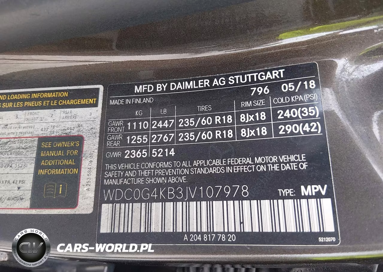 2018 Mercedes-Benz Glc 300 4Matic VIN:WDC0G4KB3JV107978 - 9