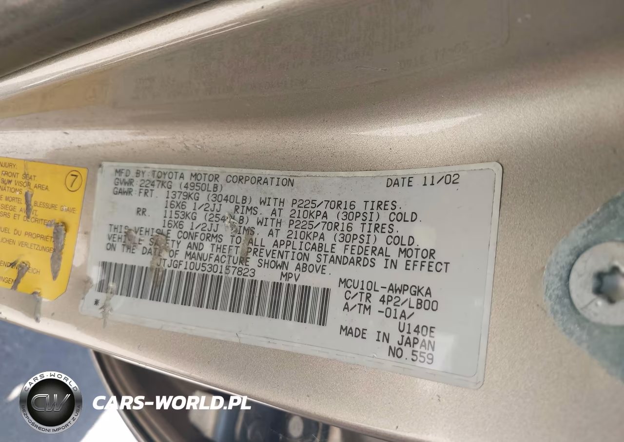 2003 Lexus Rx 300 VIN:JTJGF10U530157823 - 9