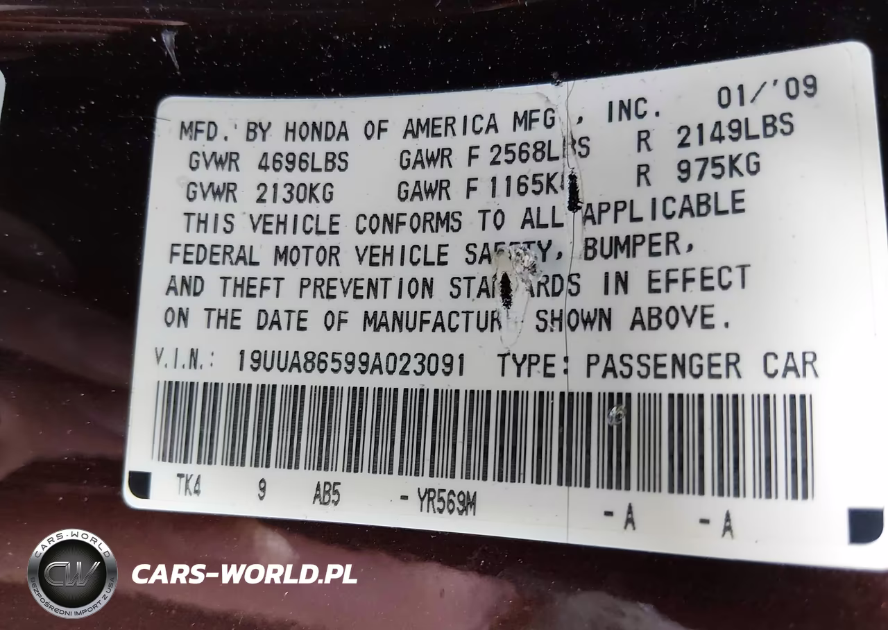 2009 Acura Tl 3.5 VIN:19UUA86599A023091 - 9