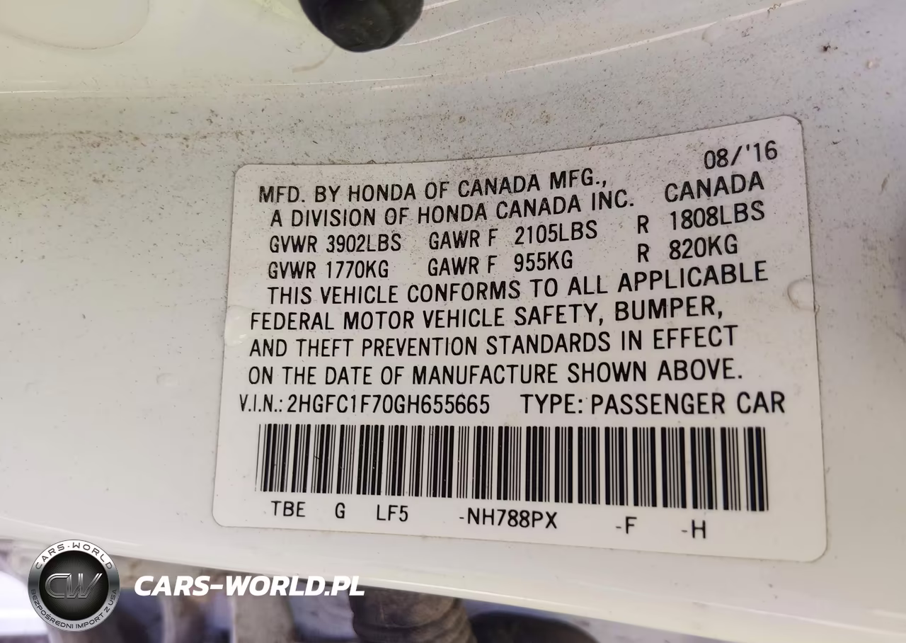 2016 Honda Civic Ex-L VIN:2HGFC1F70GH655665 - 9