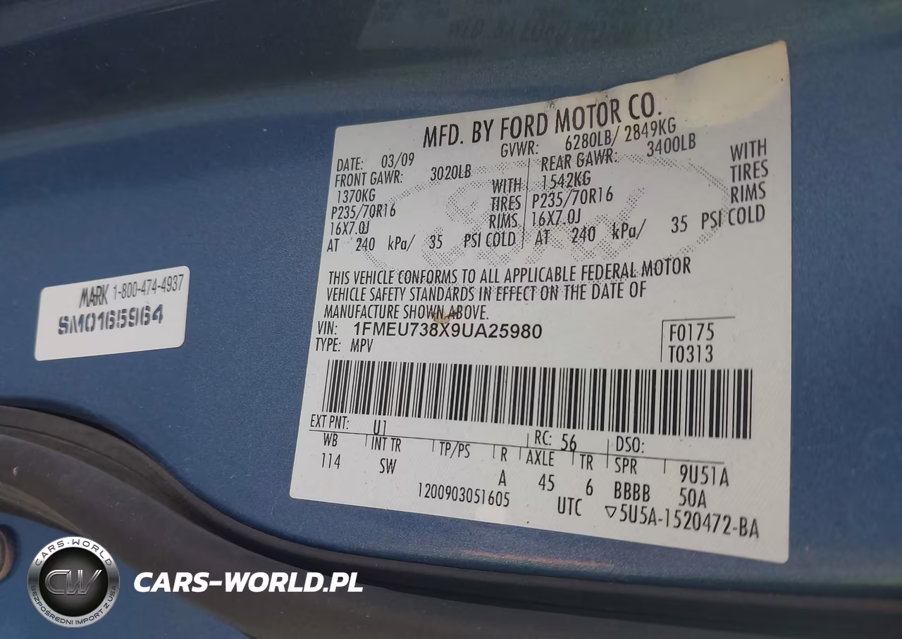 2009 Ford Explorer Xlt VIN:1FMEU738X9UA25980 - 9