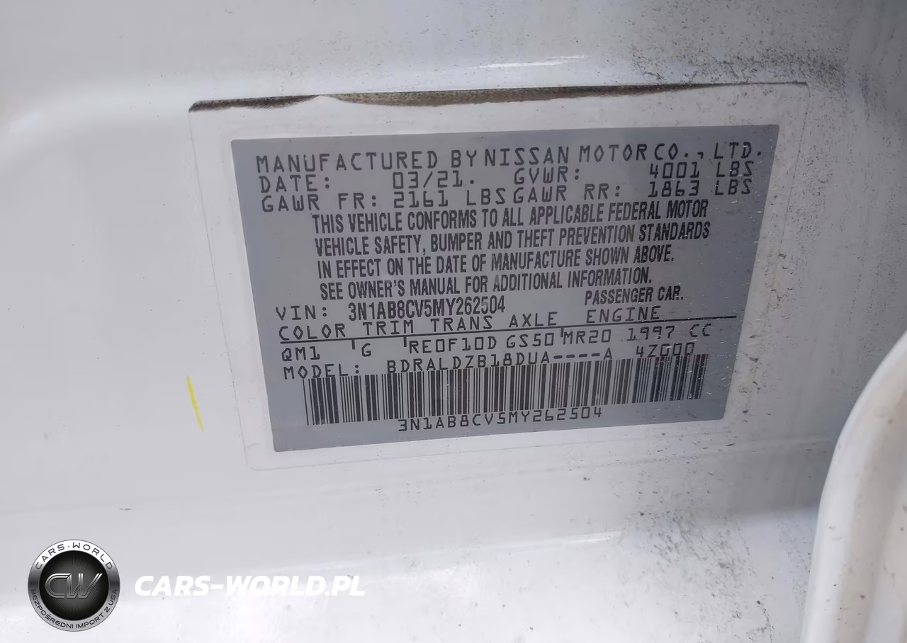 2021 Nissan Sentra Sv Xtronic Cvt VIN:3N1AB8CV5MY262504 - 9