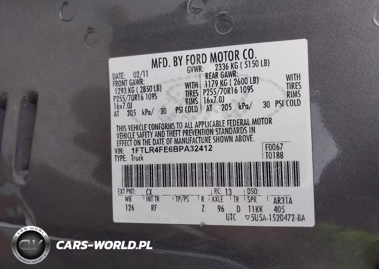2011 Ford Ranger Sport VIN:1FTLR4FE6BPA32412 - 9
