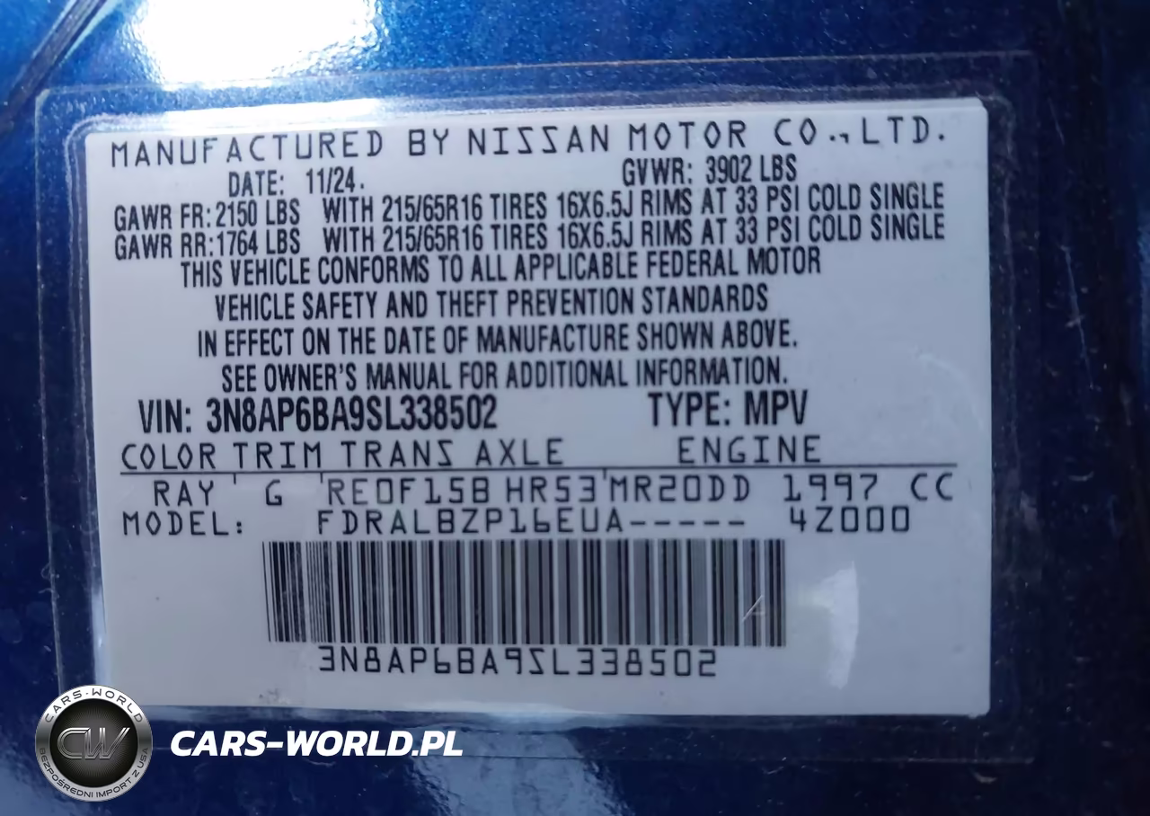 2025 Nissan Kicks S Fwd VIN:3N8AP6BA9SL338502 - 9