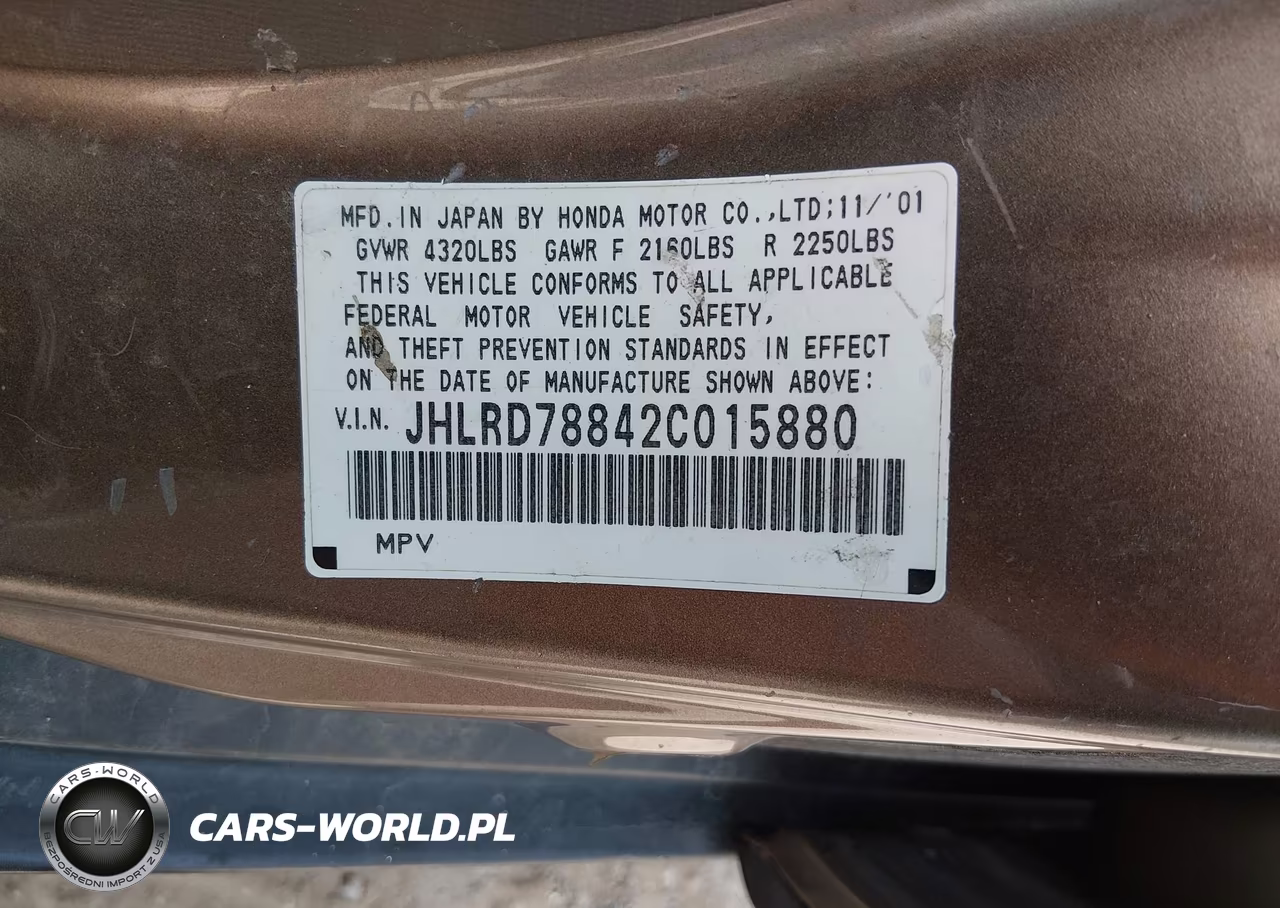 2002 Honda Cr-V Ex VIN:JHLRD78842C015880 - 9
