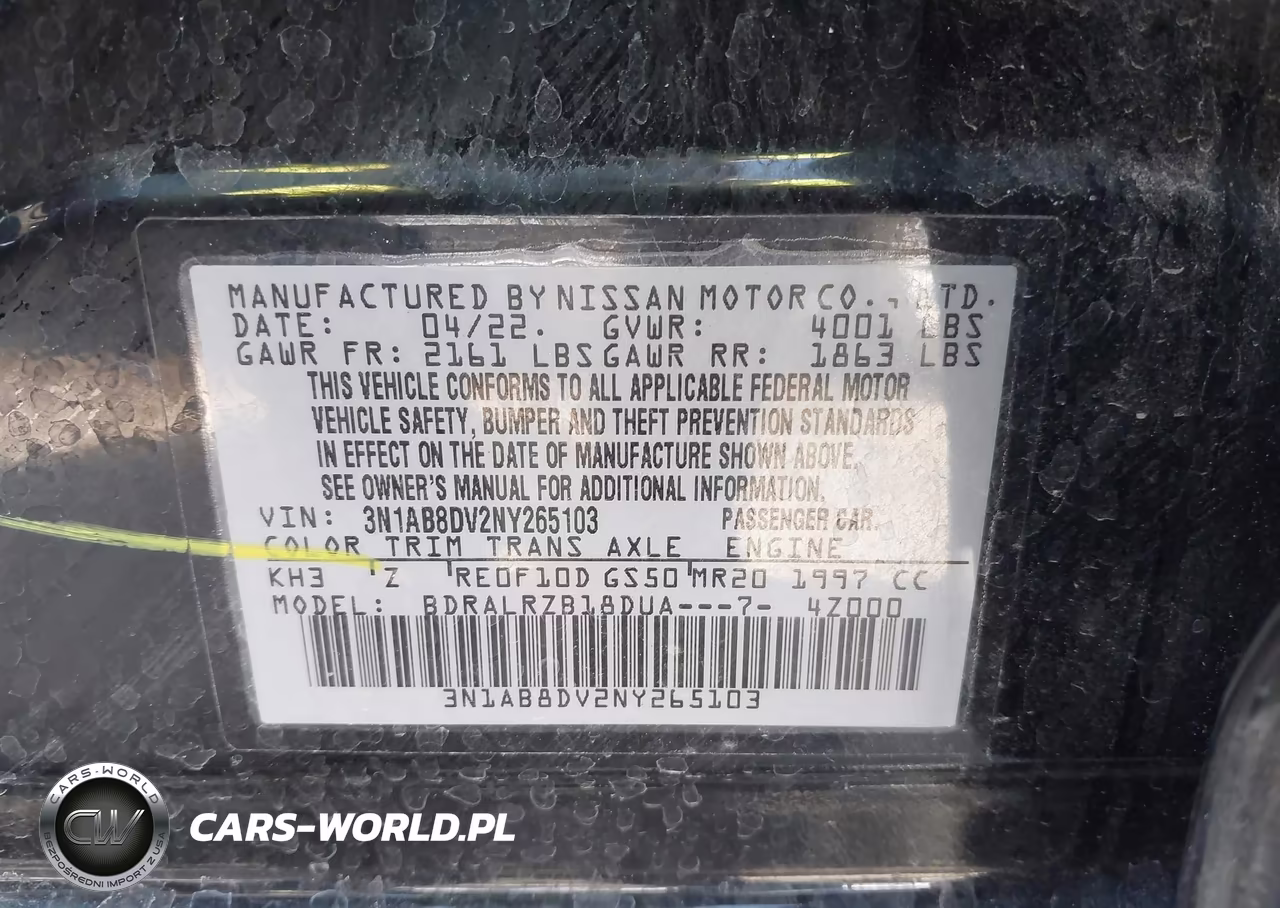 2022 Nissan Sentra Sr Xtronic Cvt VIN:3N1AB8DV2NY265103 - 9