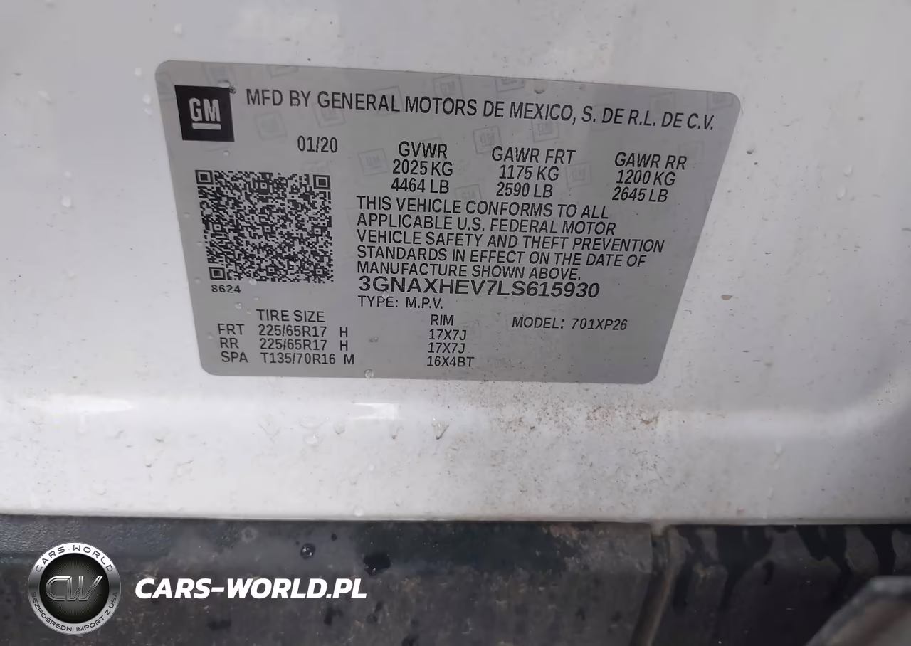 2020 Chevrolet Equinox Fwd Ls VIN:3GNAXHEV7LS615930 - 9