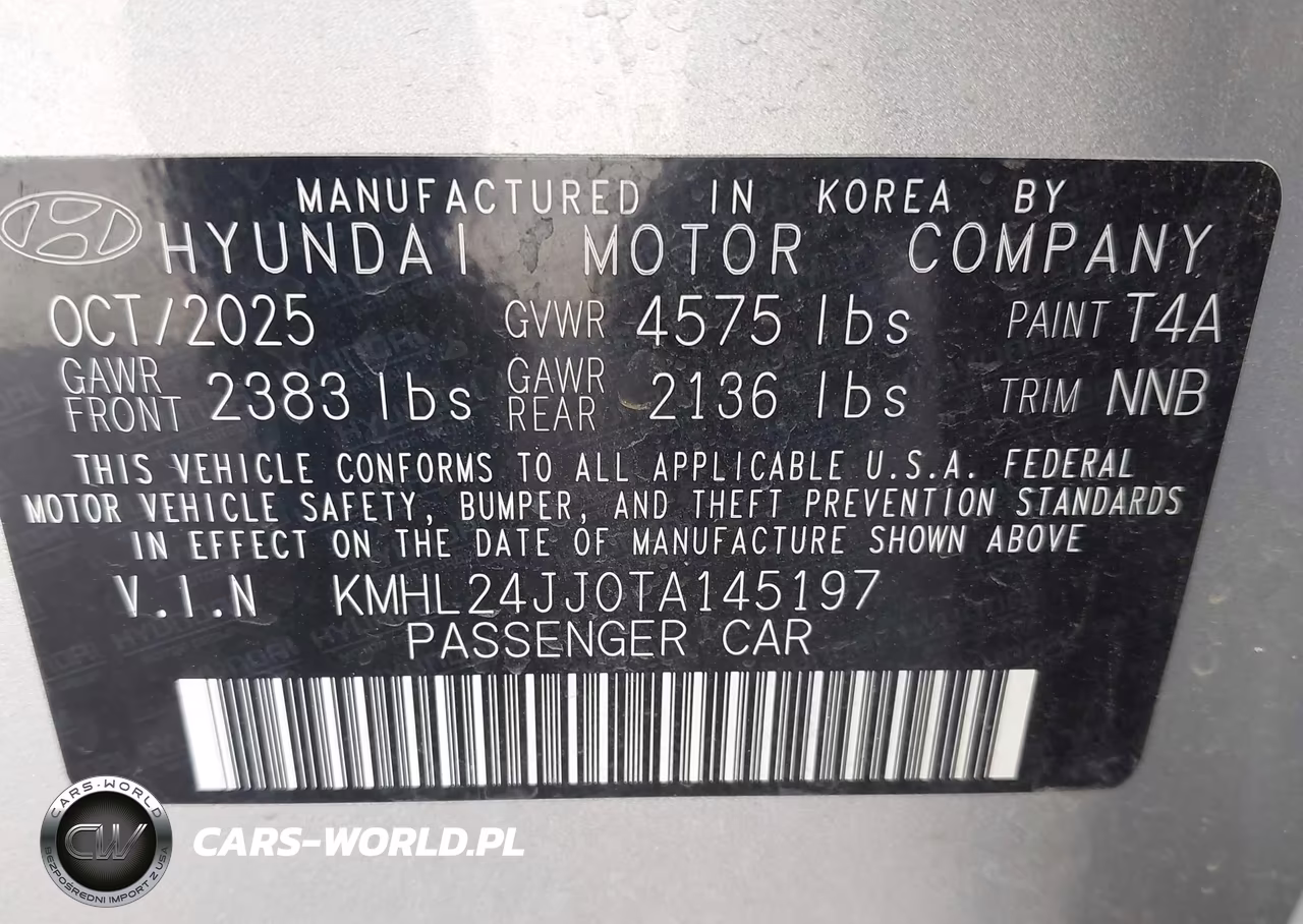 2026 Hyundai Sonata Hybrid Blue VIN:KMHL24JJ0TA145197 - 9