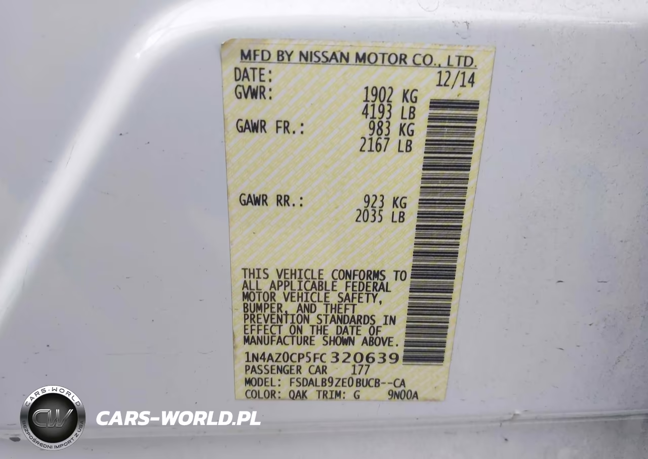 2015 Nissan Leaf S VIN:1N4AZ0CP5FC320639 - 9