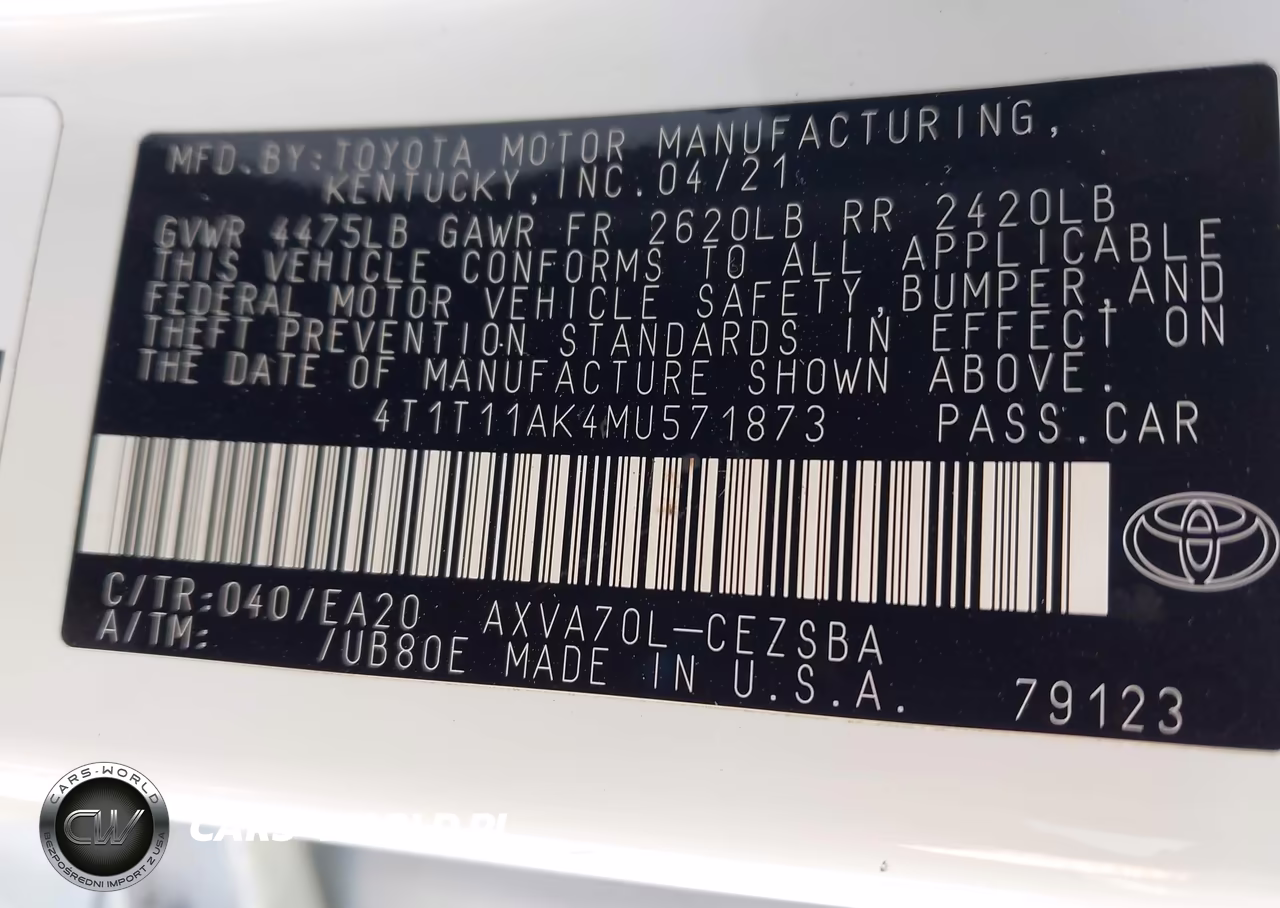 2021 Toyota Camry Se VIN:4T1T11AK4MU571873 - 9