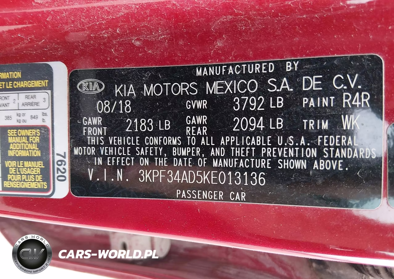 2019 Kia Forte S VIN:3KPF34AD5KE013136 - 9