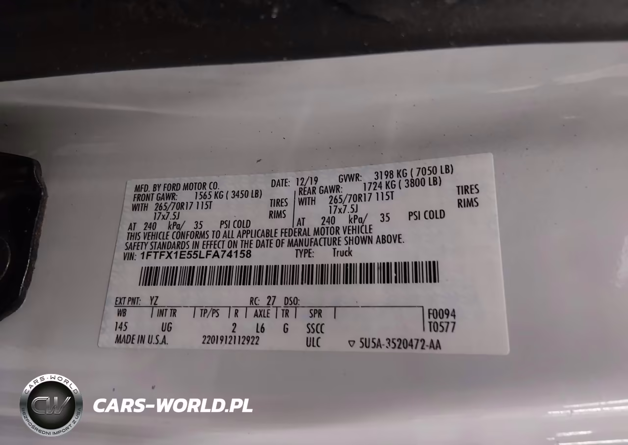 2020 Ford F-150 Xlt VIN:1FTFX1E55LFA74158 - 9