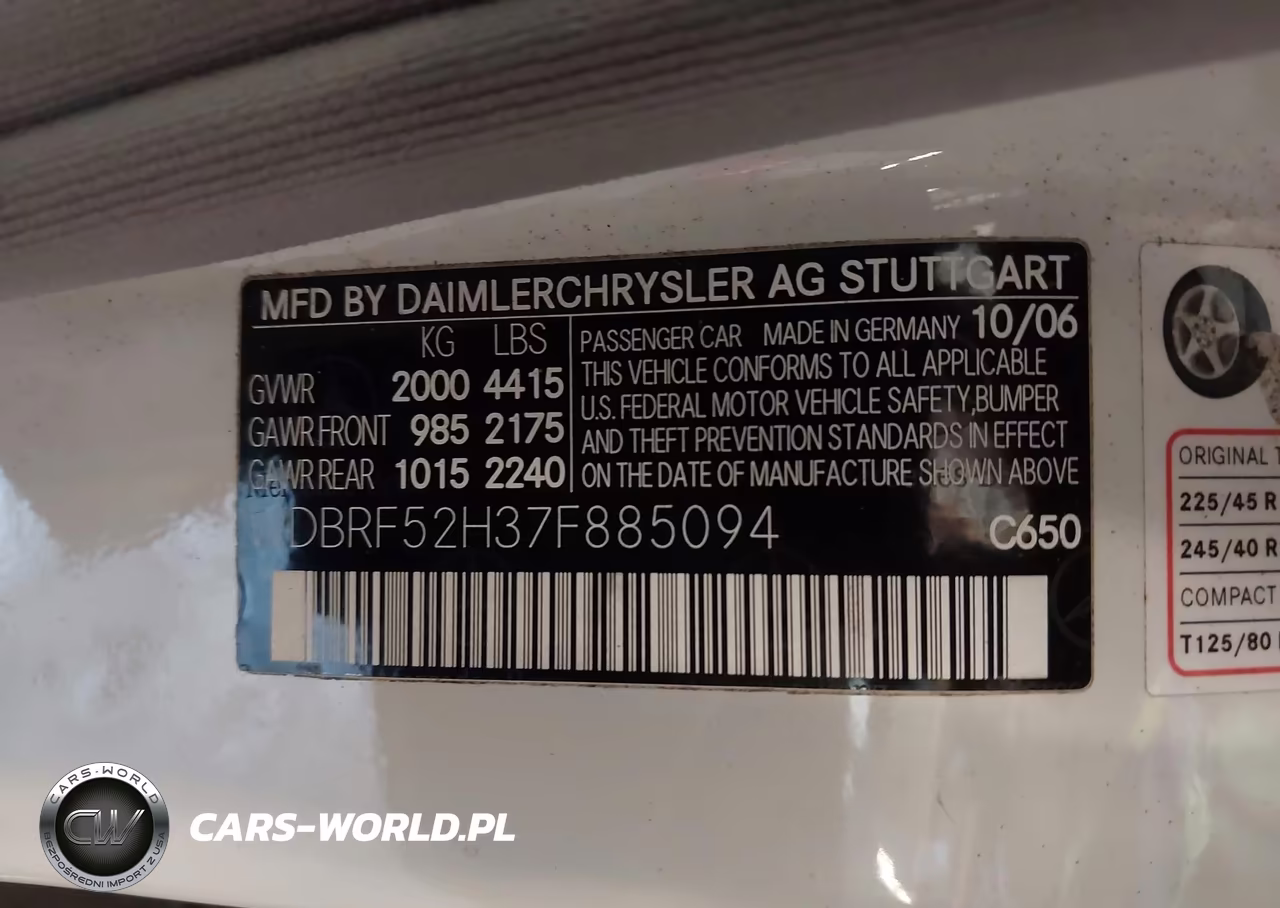 2007 Mercedes-Benz C 230 Sport VIN:WDBRF52H37F885094 - 9