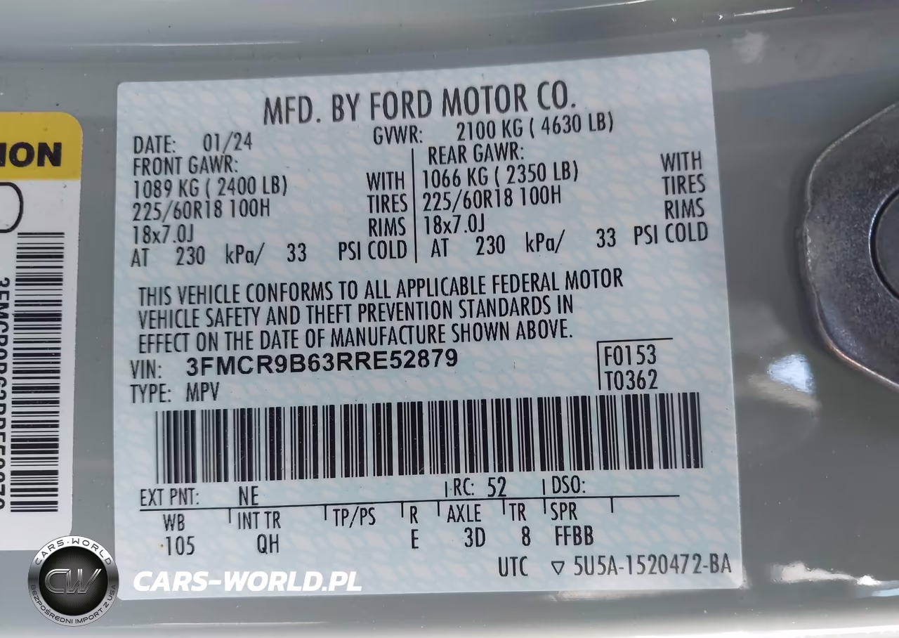 2024 Ford Bronco Sport Big Bend VIN:3FMCR9B63RRE52879 - 9