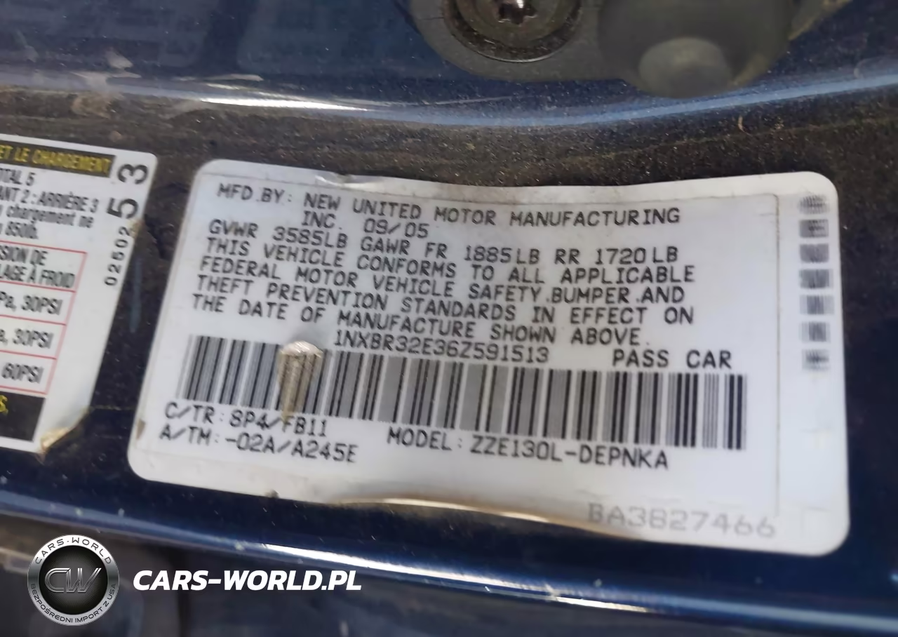 2006 Toyota Corolla Le VIN:1NXBR32E36Z591513 - 9