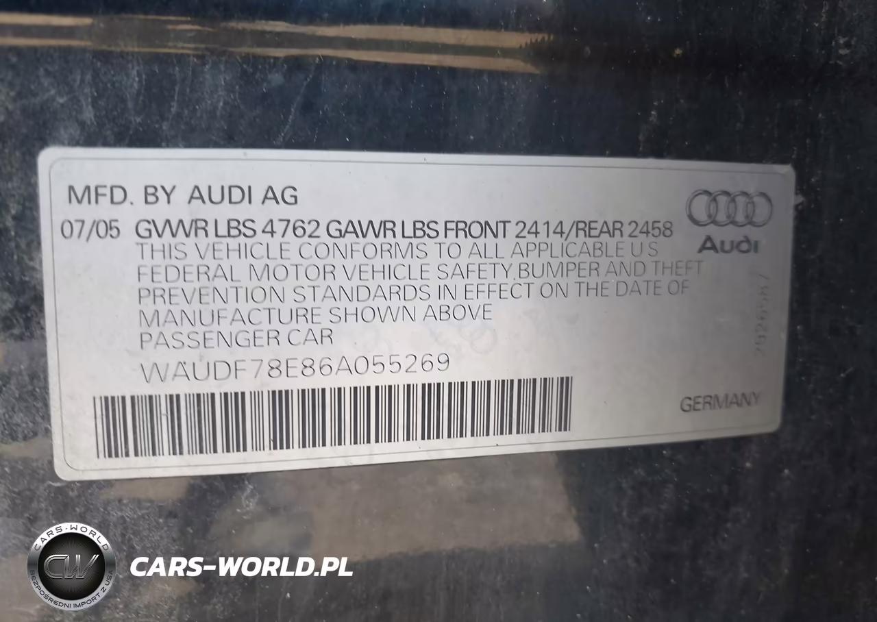 2006 Audi A4 2.0T VIN:WAUDF78E86A055269 - 9