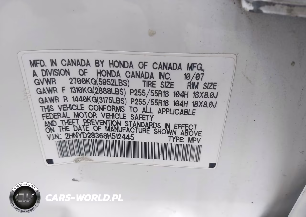 2008 Acura Mdx Technology Package VIN:2HNYD28368H512445 - 9