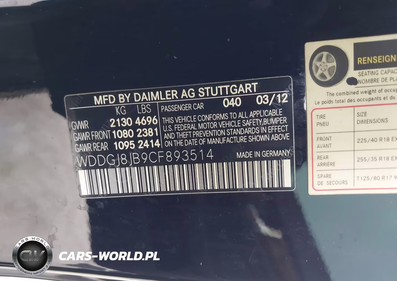 2012 Mercedes-Benz C 350 Sport 4Matic VIN:WDDGJ8JB9CF893514 - 9