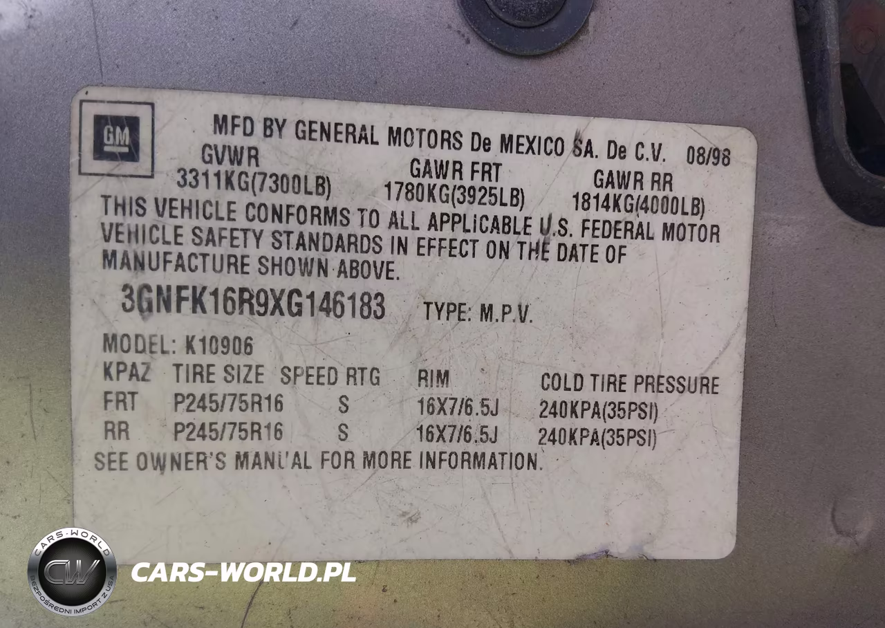 1999 Chevrolet Suburban Lt VIN:3GNFK16R9XG146183 - 9