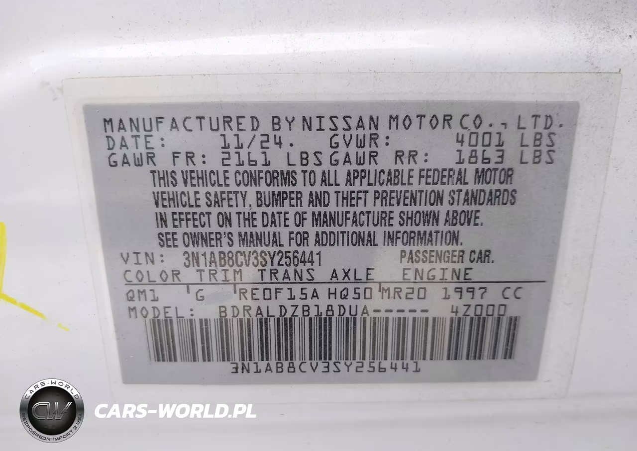 2025 Nissan Sentra Sv VIN:3N1AB8CV3SY256441 - 9