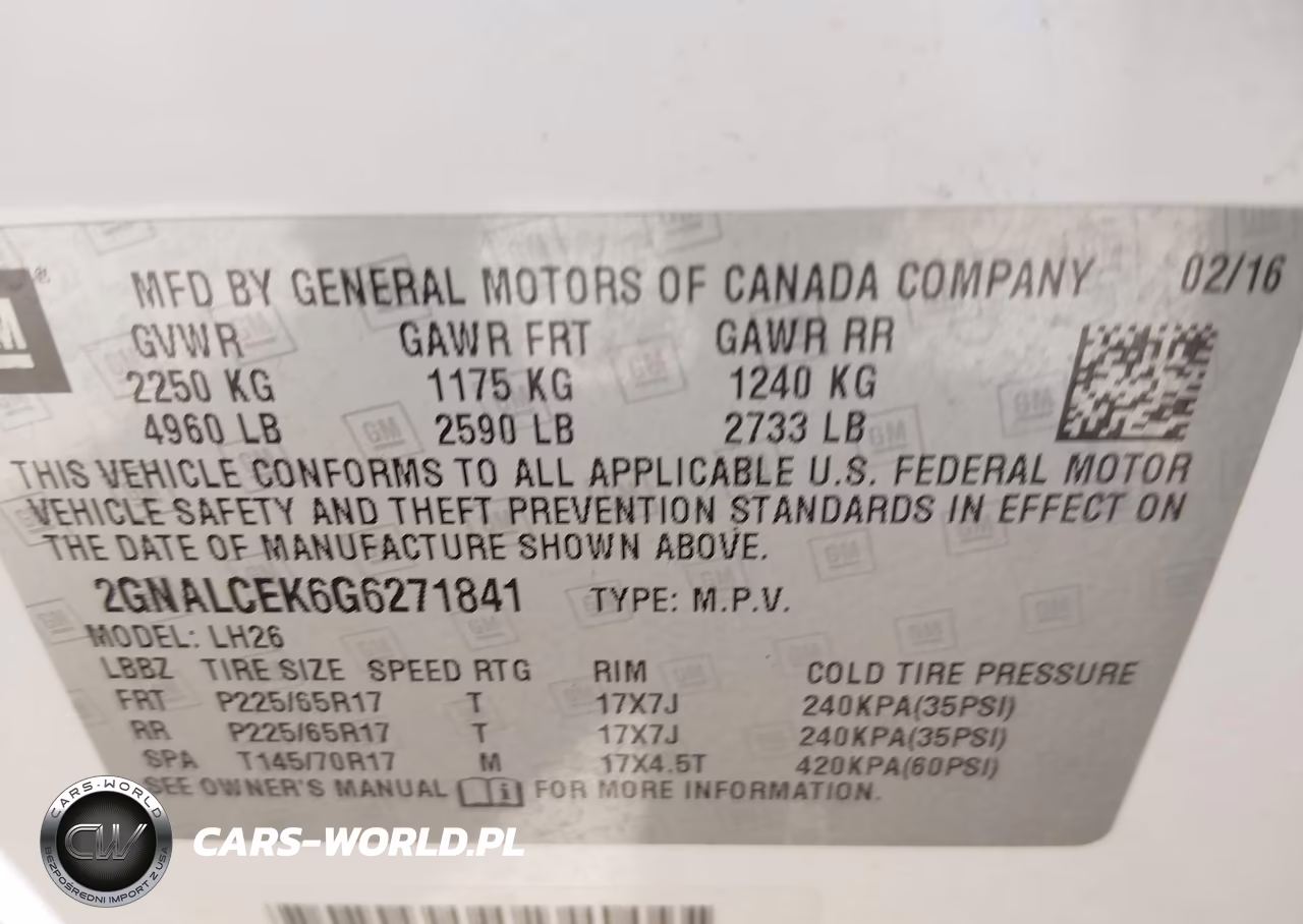 2016 Chevrolet Equinox Lt VIN:2GNALCEK6G6271841 - 9