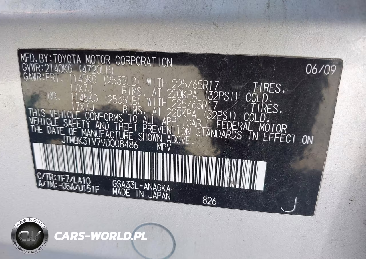 2009 Toyota Rav4 Limited V6 VIN:JTMBK31V79D008486 - 9