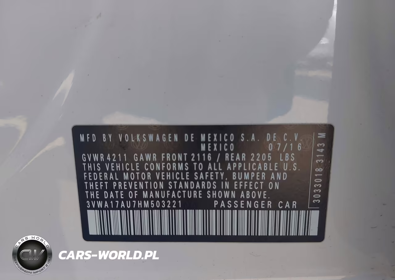 2017 Volkswagen Golf Sportwagen Tsi S VIN:3VWA17AU7HM503221 - 9
